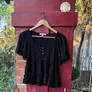 Floaty boho cropped top